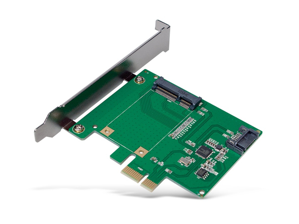 LogiLink SATA-Controllerkarte PC0077, PCIe, mSATA SDD + SATA III SSD/HDD - Produktbild 2