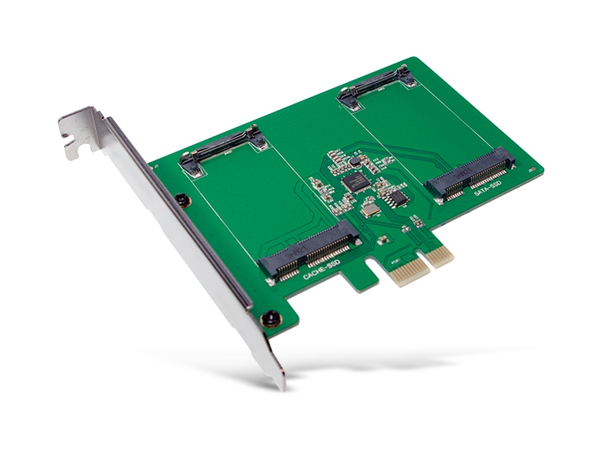 LogiLink SATA-Controllerkarte PC0078, PCIe, 2x mSATA SDD