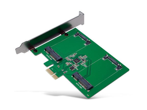 LogiLink SATA-Controllerkarte PC0078, PCIe, 2x mSATA SDD - Produktbild 2