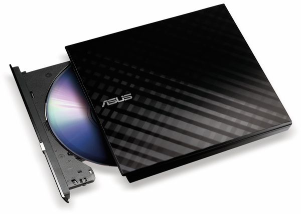 ASUS DVD-Brenner SDRW-08D2S-U Lite, portable, USB, schwarz