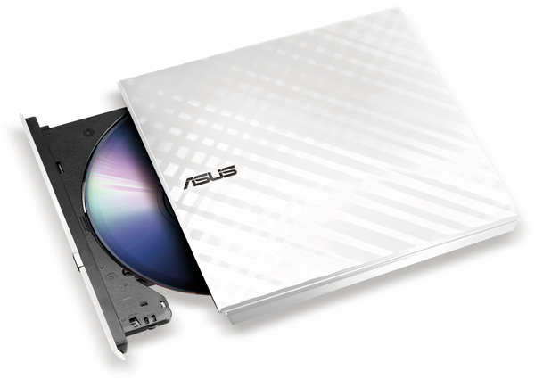 ASUS DVD-Brenner SDRW-08D2S-U Lite, portable, USB, weiß