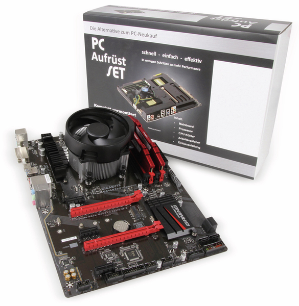 GIGABYTE Mainboard-Bundle AB350 Gaming, AM4, Ryzen5-1600X, 16 GB DDR4 - Produktbild 3