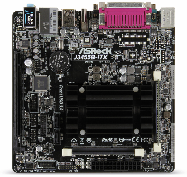 ASRock Mainboard-Bundle J3455B-ITX, BGA, Intel Celeron, 8 GB DDR3