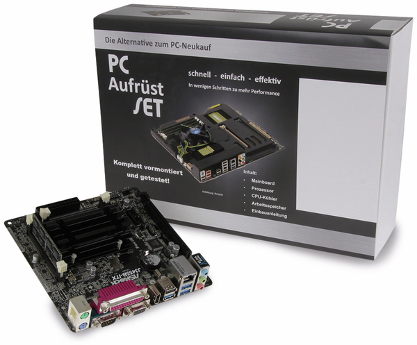 ASRock Mainboard-Bundle J3455B-ITX, BGA, Intel Celeron, 8 GB DDR3 - Produktbild 2