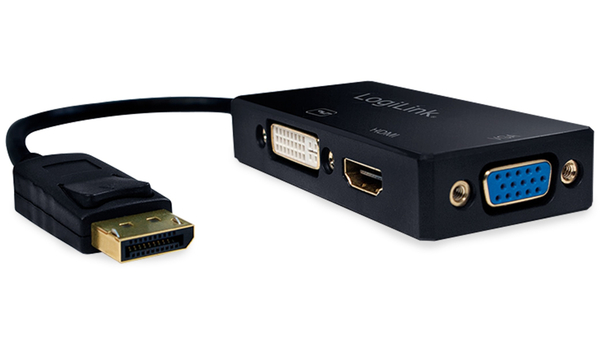 LOGILINK DisplayPort-Adapter CV0109, DVI, HDMI, VGA - Produktbild 2
