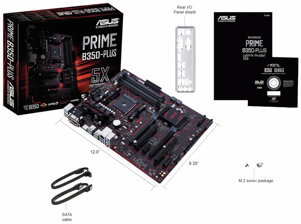 ASUS Mainboard Prime B350-Plus, AM4 - Produktbild 4