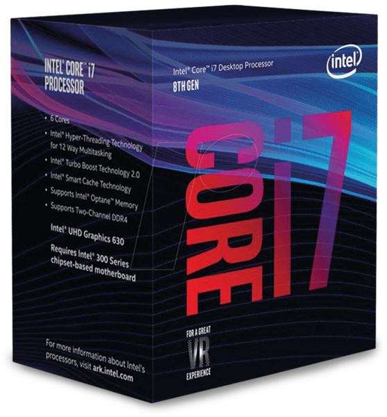 Intel CPU Core i7-8700, 6x 3,2 GHz, LGA1151