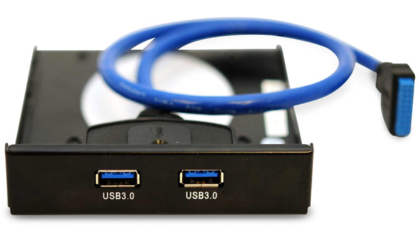 USB 3.0 Frontpanel PA-3,5L, 2x USB 3.0, mit SSD Halterung - Produktbild 2