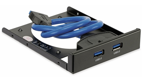 USB 3.0 Frontpanel PA-3,5L, 2x USB 3.0, mit SSD Halterung - Produktbild 5