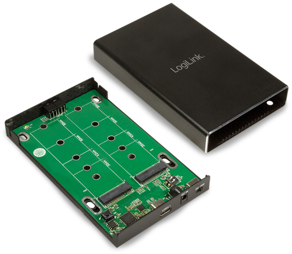 LogiLink USB3.1 Gen2 Raid-Gehäuse UA0297, 2x M.2 - Produktbild 4