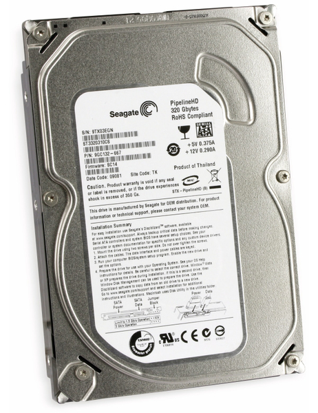 SATA-HDD diverse Hersteller, 320 GB, 8,9 cm (3,5&quot;) , Pulled