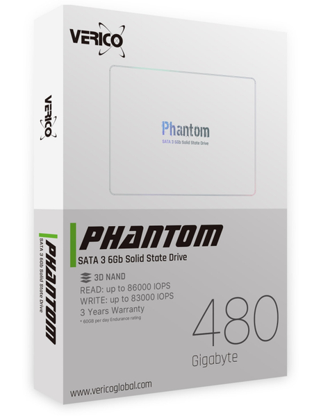 VERICO SATA-SSD Phantom, 480 GB, SATA III - Produktbild 2