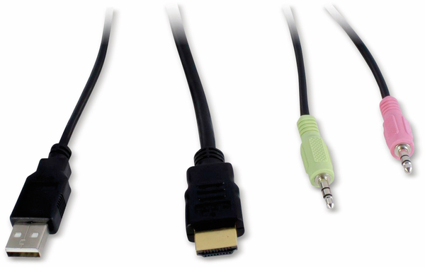 INTER-TECH KVM-Switch AS-21HA, HDMI, Metall, 2 Ports - Produktbild 3