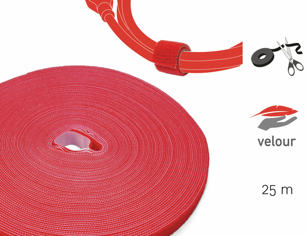 Label The Cable Klett-Rolle Roll Strap, 25 m, 16 mm, rot - Produktbild 2