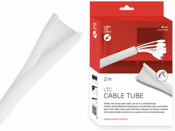 LABEL THE CABLE LTC Kabel-Schlauch CABLE TUBE, 2m, weiß