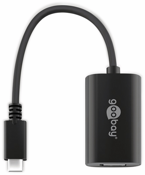 GOOBAY DisplayPort Adapter 38530, USB-C, 0,2 m, schwarz