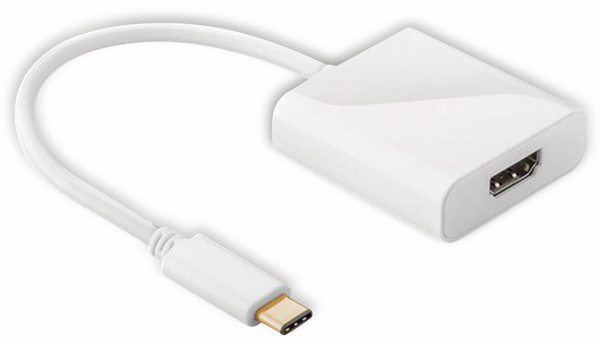 GOOBAY USB-C Adapter 66259 USB-C auf HDMI, 0,2 m, weiß