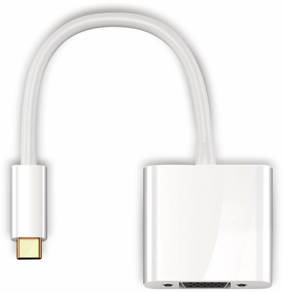 GOOBAY DisplayPort Adapter 66260, USB-C auf VGA, 0,2 m, weiß