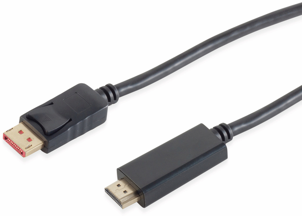 1.4 DisplayPort-Kabel, DP/HDMI, Stecker/Stecker, 4K, 1,0 m
