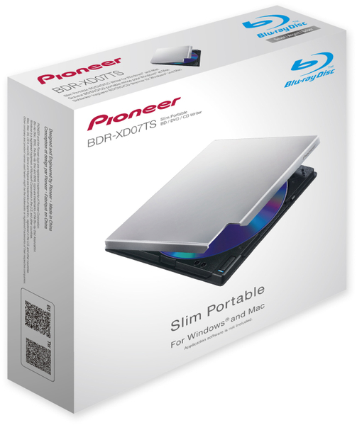 Pioneer Blu-ray Brenner BDR-XD07TS extern, silber, Top Load, BDXL, M-DISC - Produktbild 3