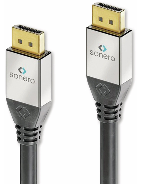 SONERO DisplayPort-Kabel Premium, 5 m, Stecker/Stecker, 4K, schwarz
