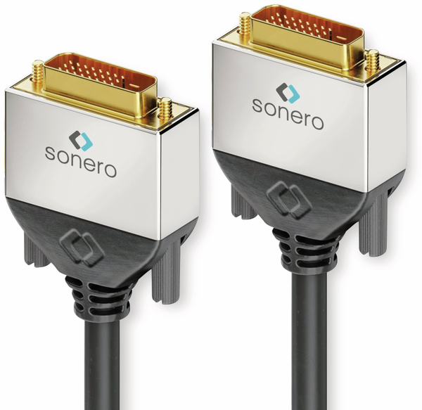 SONERO DVI-Kabel Premium, 3 m, Dual Link, Stecker/Stecker (24+1)