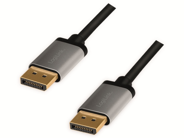 LOGILINK DisplayPort-Kabel CDA0102, Stecker/Stecker, Alu, 4k, 3 m