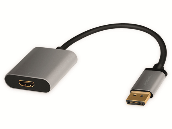 LOGILINK DisplayPort-Adapter CDA0108,DisplayPort/HDMI, Alu, 4k, 0,15m