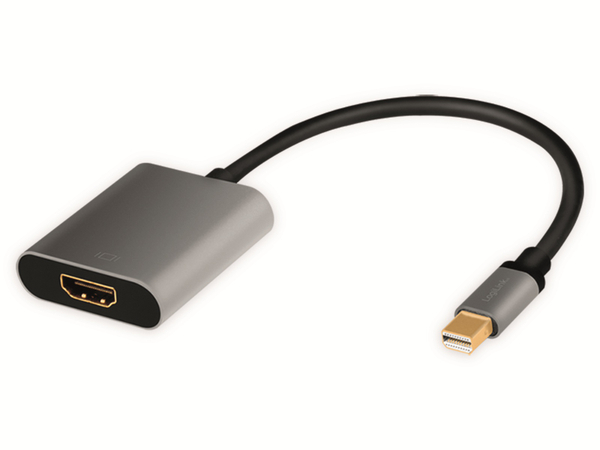 LOGILINK DisplayPort-Adapter CDA0110, Mini-DP/HDMI, Alu, 4k, 0,15m