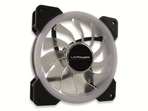 LC POWER RGB-Gehäuselüfter LC-CF-120-PRO-RGB, 120 mm, 3 pin, RGB - Produktbild 2