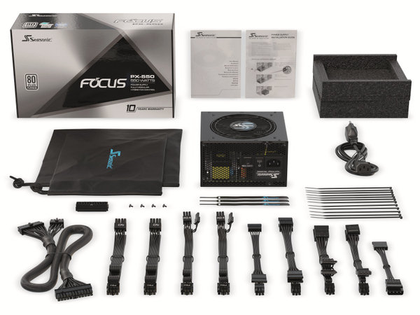 SEASONIC PC-Netzteil FOCUS-PX-550, 550 W, 80+ Platinum - Produktbild 2