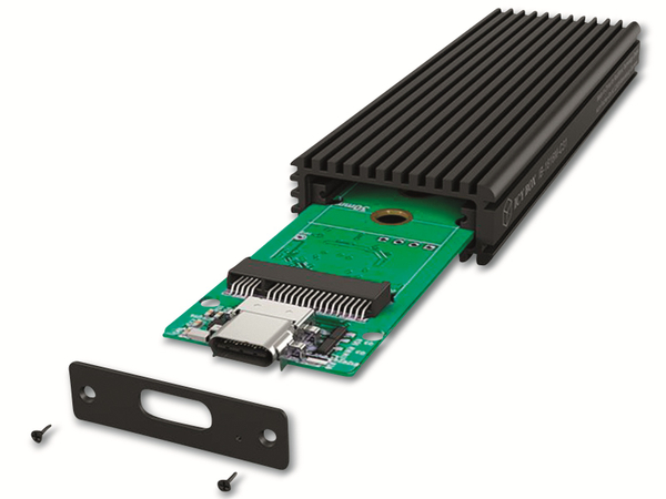 ICY BOX Festplattengehäuse IB-1816M-C31. M.2 PCIe auf USB 3.1 Typ-C, Aluminium