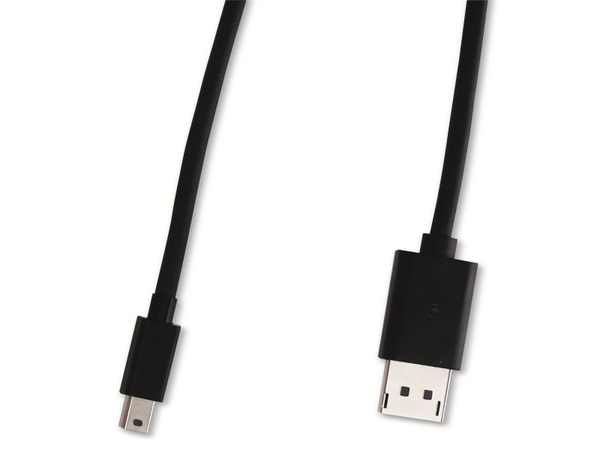 Display Port, Kabel, Mini DisplayPort Stecker/DisplayPort Buchse 1,7m, schwarz - Produktbild 2