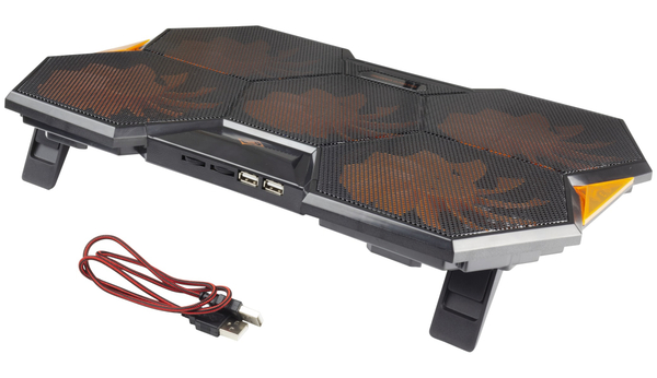 Laptop Kühler DELTACO GAMING, 1000-1300 U-min, 5x140 mm, 2xUSB-A - Produktbild 2