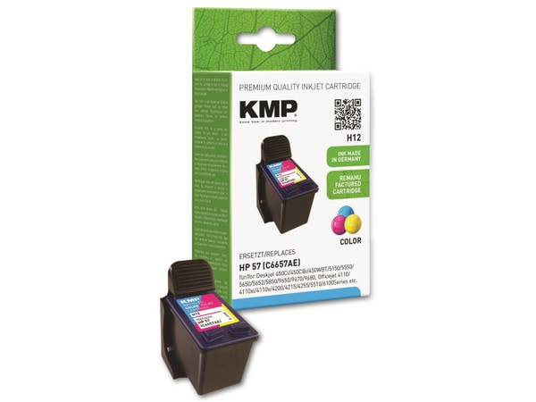 KMP Tintenpatrone kompatibel für HP 57 (C6657AE), 3-Color
