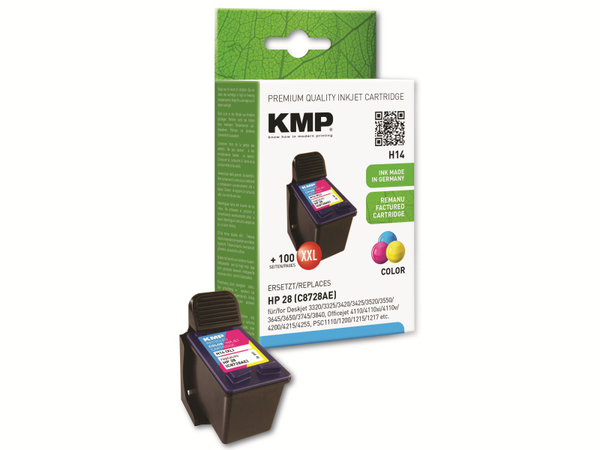 KMP Tintenpatrone kompatibel für HP 28XL (C8728AE), 3-Color