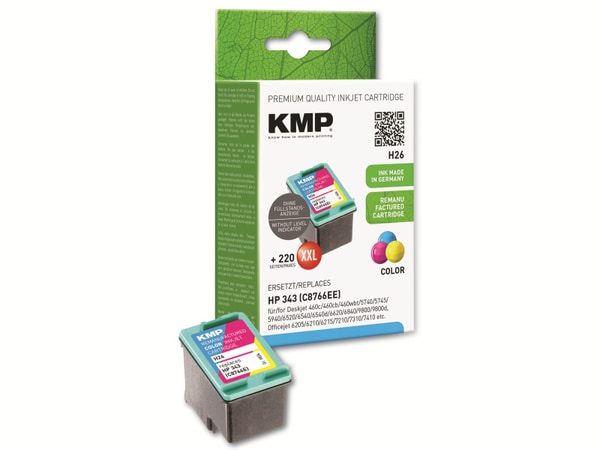 KMP Tintenpatrone kompatibel für HP 343 (C8766E), Color