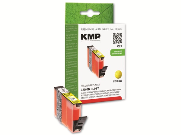 KMP Tintenpatrone kompatibel für Canon CLI-8Y, gelb