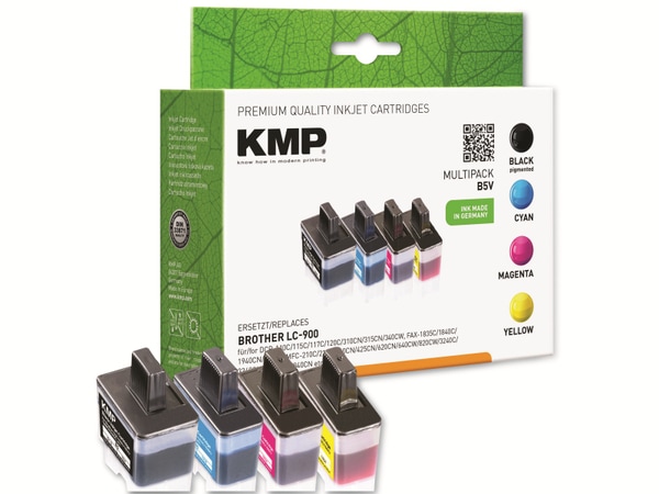 KMP Tintenpatronen-Set kompatibel für Brother LC-900BK/C/M/Y