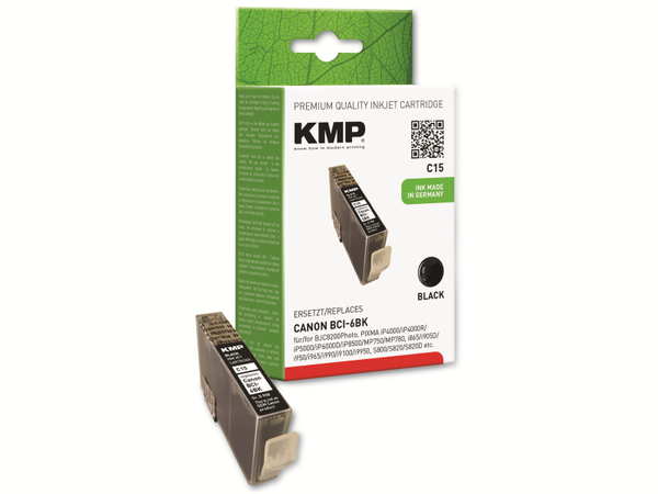 KMP Tintenpatrone kompatibel für Canon BCI-6BK, schwarz
