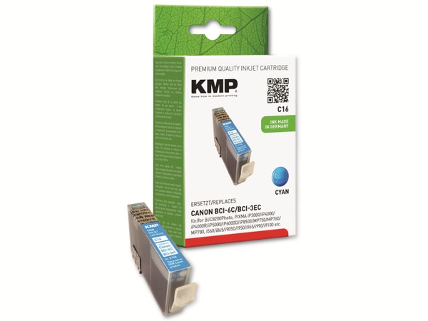 KMP Tintenpatrone kompatibel für Canon BCI-6C, cyan