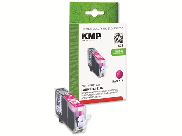 KMP Tintenpatrone kompatibel für Canon CLI-521M, magenta