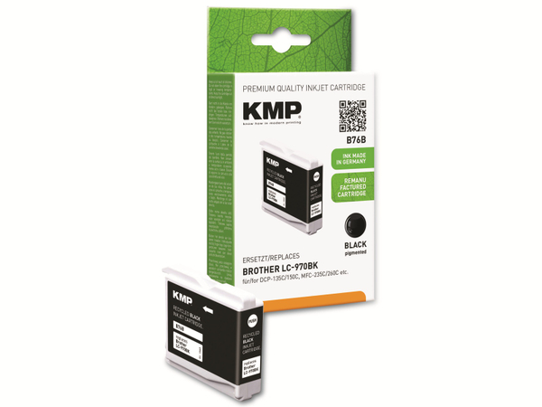 KMP Tintenpatrone kompatibel für Brother LC-970BK, schwarz
