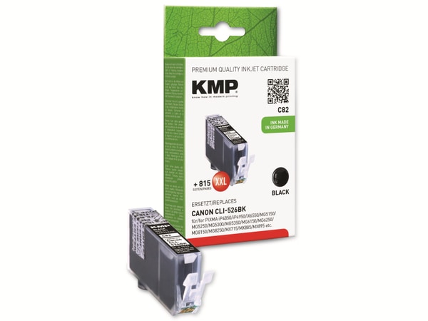 KMP Tintenpatrone kompatibel für Canon CLI-526BK, schwarz