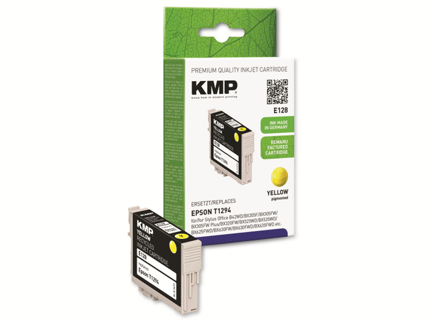 KMP Tintenpatrone kompatibel für Epson T1294, gelb