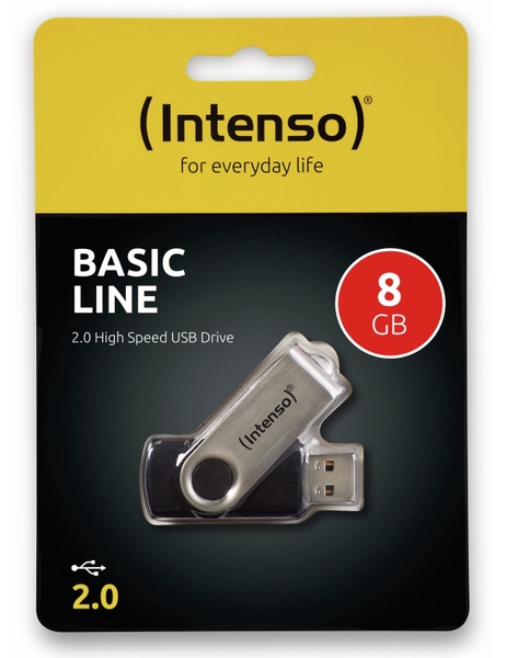 INTENSO USB-Speicherstick BasicLine, 8 GB - Produktbild 2