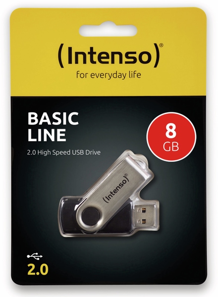 Intenso USB-Speicherstick BasicLine, 8 GB - Produktbild 2