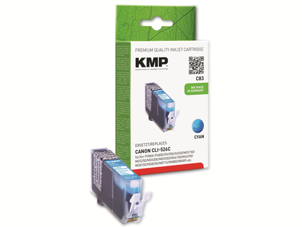 KMP Tintenpatrone kompatibel für Canon CLI-526C, cyan