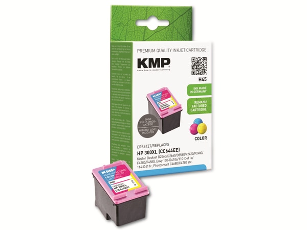 KMP Tintenpatrone kompatibel für HP 300XL (CC644EE), 3-Color