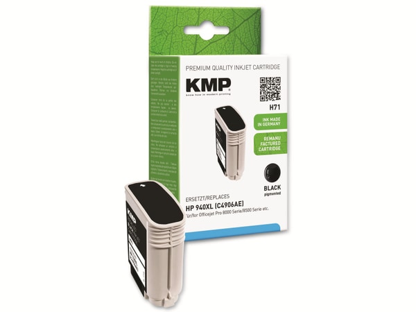 KMP Tintenpatrone kompatibel für HP 940XL (C4906AE), schwarz